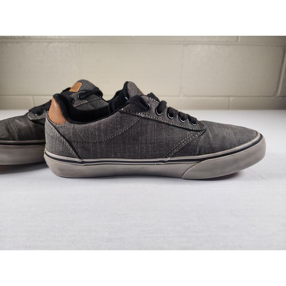 Vans Atwood Deluxe Mens 8.5 Gray Denim Textile Skate Shoes Low Top Sneakers - Picture 6 of 9